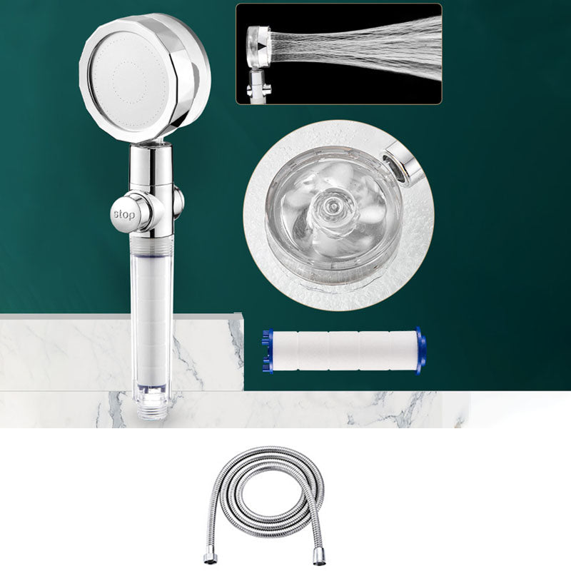 Contemporary Shower Head Handheld Shower Head Plastic Wall-Mount Round Shower Head Combo