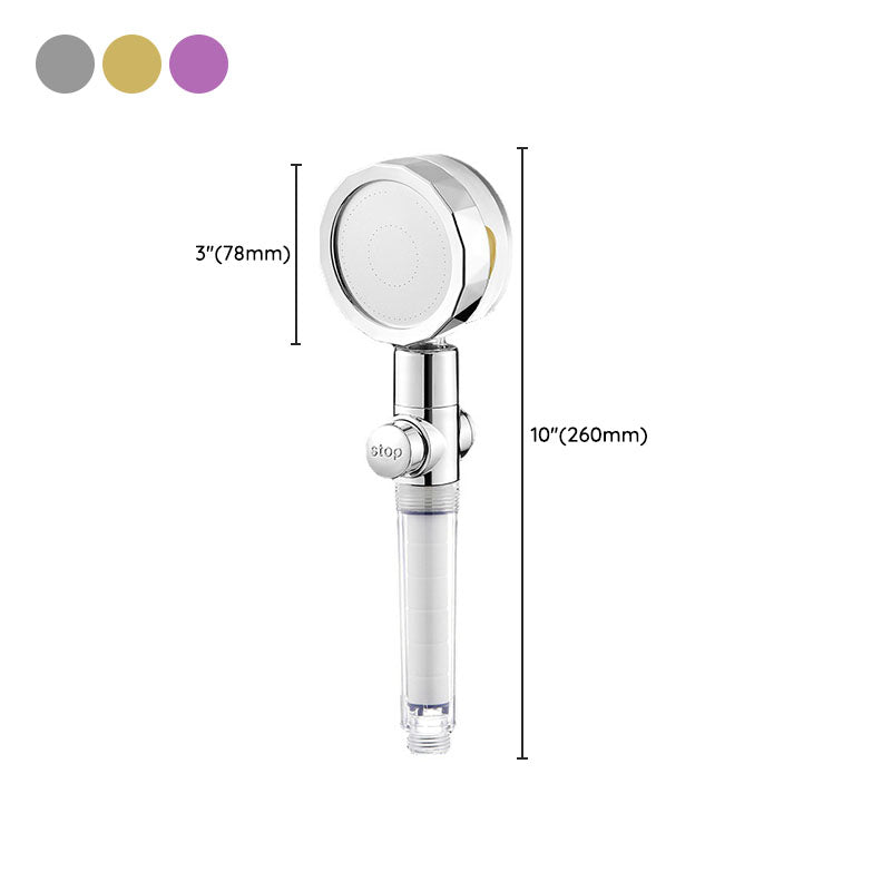 Contemporary Shower Head Handheld Shower Head Plastic Wall-Mount Round Shower Head Combo