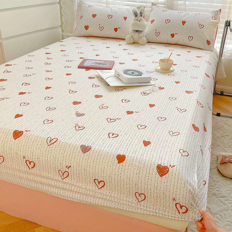 Super Soft Bed Sheet Set 100 Cotton Modern Standard Fitted Sheet