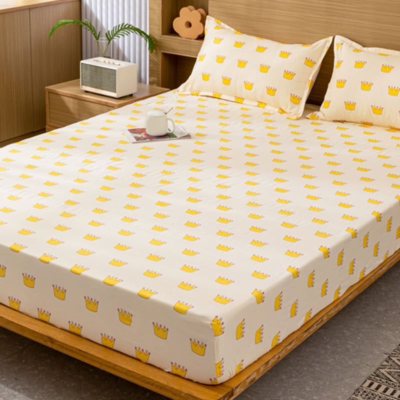 Cartoon Printed Fitted Sheet Polyester Twill Breathable Fade Resistant Printed Sheet