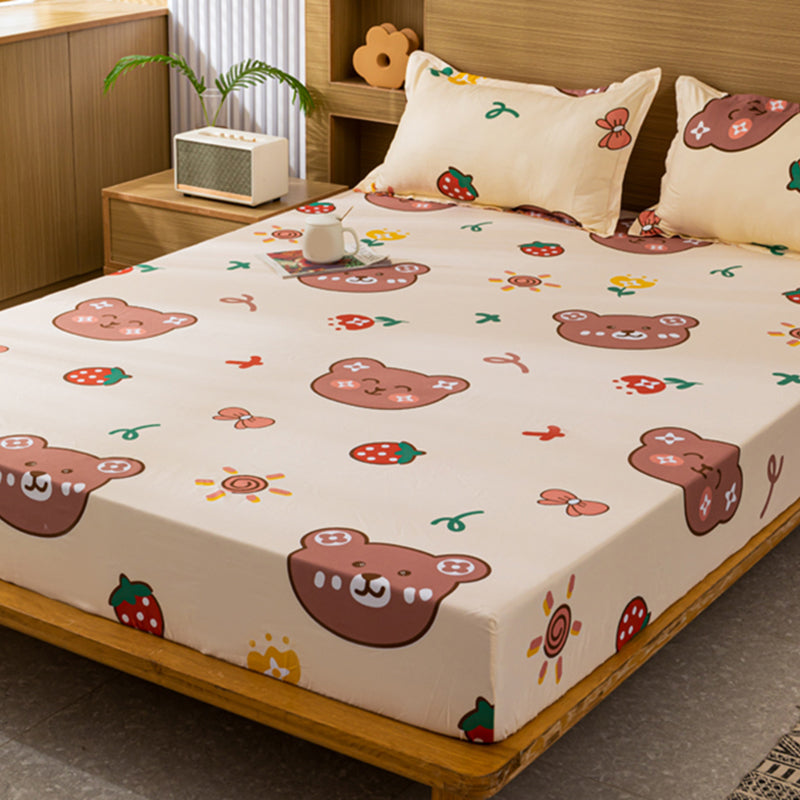 Cartoon Printed Fitted Sheet Polyester Twill Breathable Fade Resistant Printed Sheet