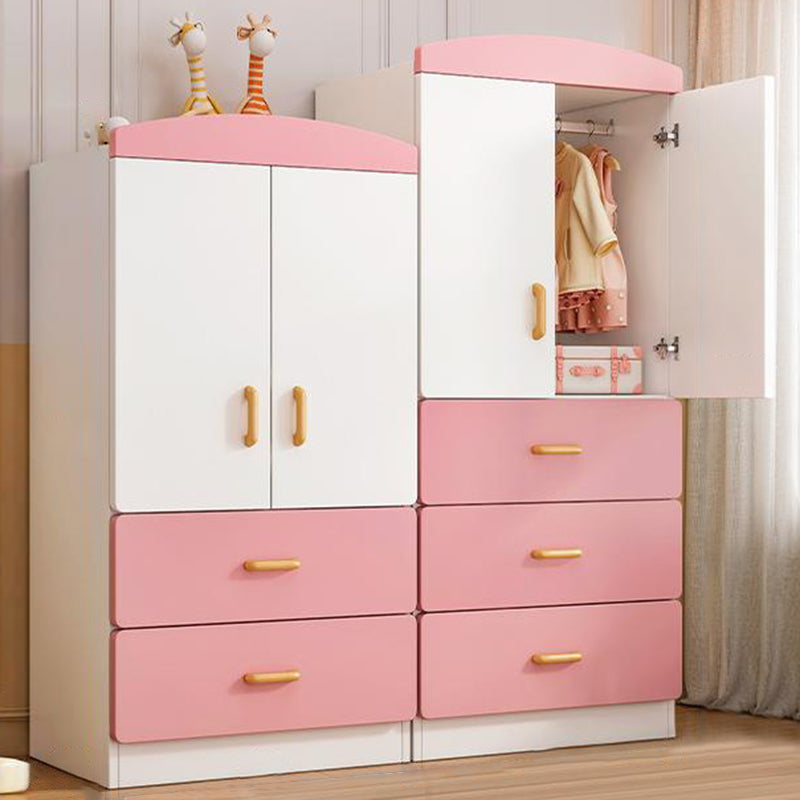 Manufactured Wood Kids Closet Modern Bedroom Wardrobe Closet with Cloth Rod