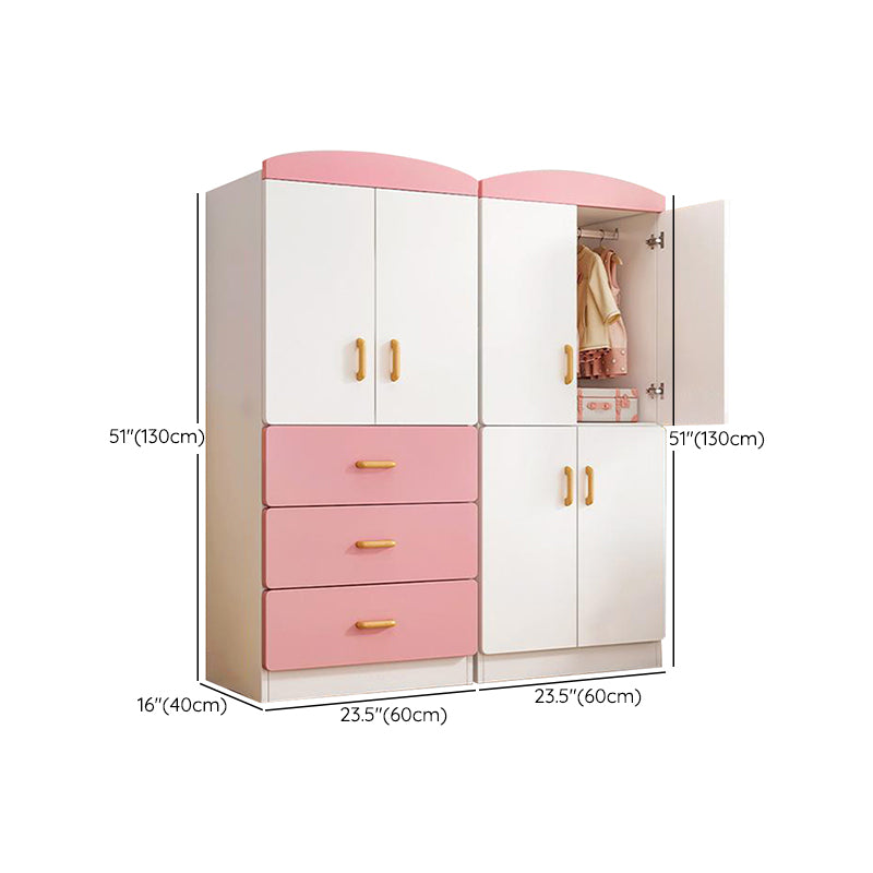 Manufactured Wood Kids Closet Modern Bedroom Wardrobe Closet with Cloth Rod