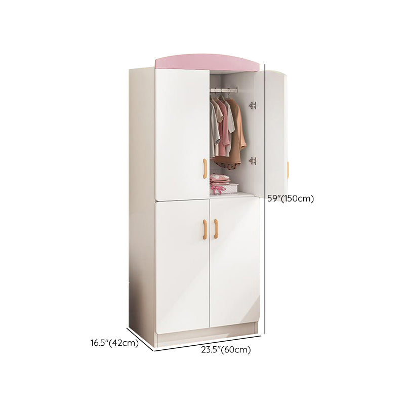 Manufactured Wood Kids Closet Modern Bedroom Wardrobe Closet with Cloth Rod