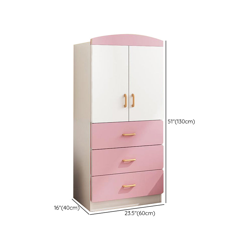 Manufactured Wood Kids Closet Modern Bedroom Wardrobe Closet with Cloth Rod