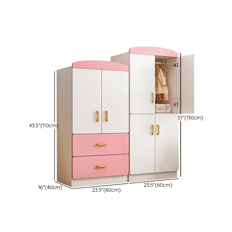 Manufactured Wood Kids Closet Modern Bedroom Wardrobe Closet with Cloth Rod