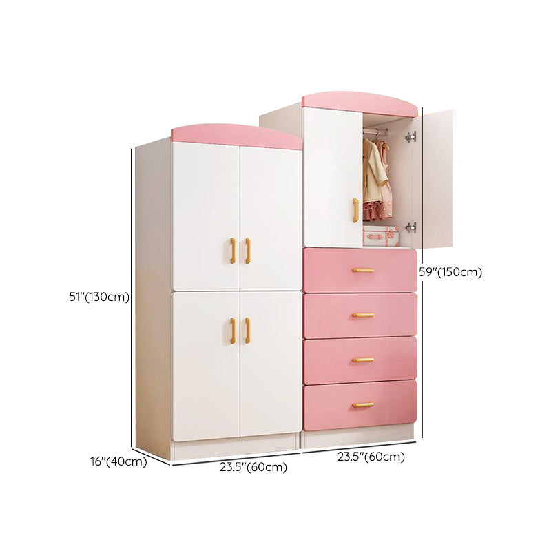 Manufactured Wood Kids Closet Modern Bedroom Wardrobe Closet with Cloth Rod