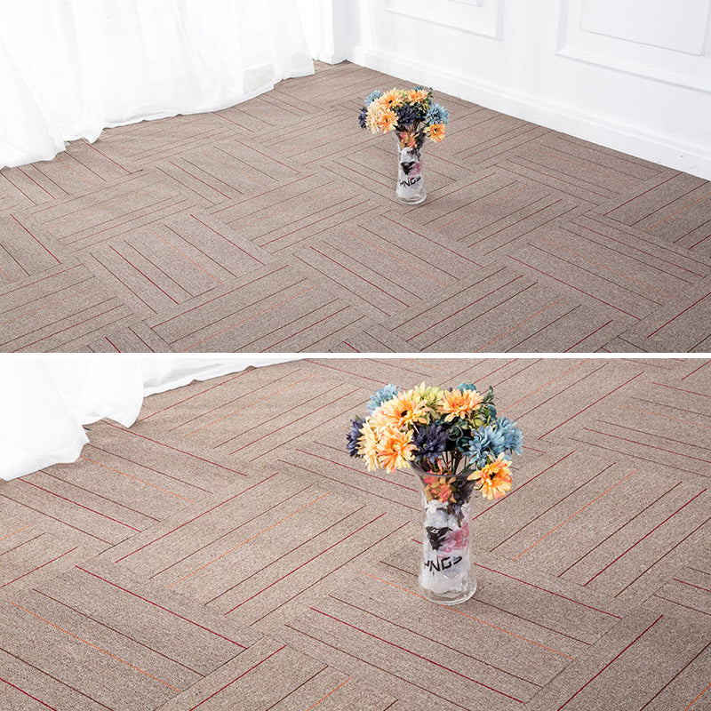 Dark Color Level Loop Carpet Tile Non-Skid Adhesive Tabs Indoor Carpet Tiles