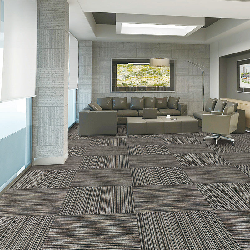 Dark Color Level Loop Carpet Tile Non-Skid Adhesive Tabs Indoor Carpet Tiles