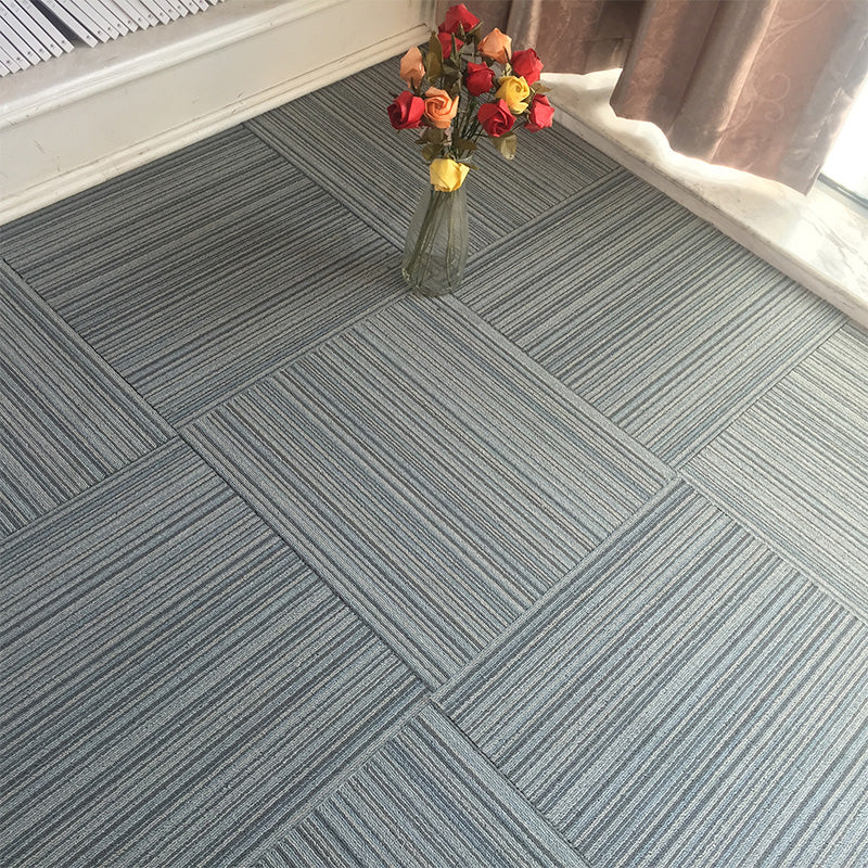 Dark Color Level Loop Carpet Tile Non-Skid Adhesive Tabs Indoor Carpet Tiles