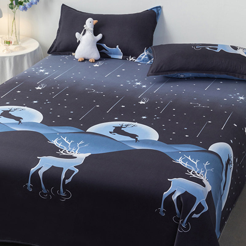 Breathable Printed Bed Sheet Twill Polyester Non-Pilling Sheet