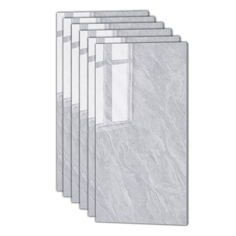 Square Ceramic Polished Straight Edge Singular Tile Marble Look Bathroom Wall