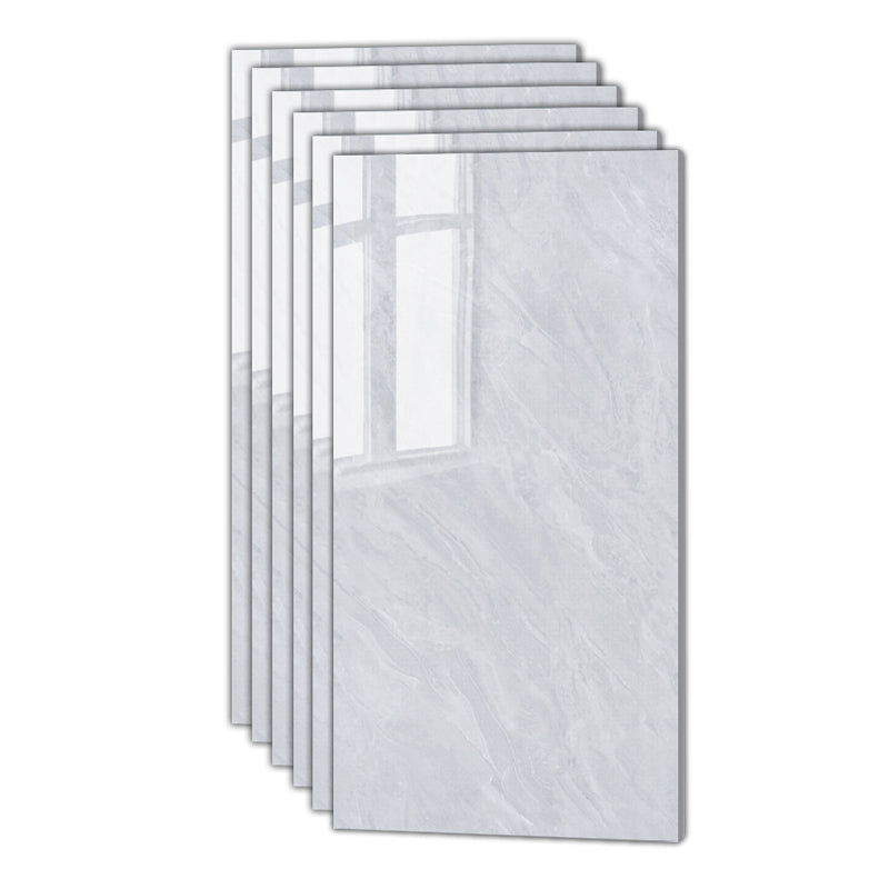 Square Ceramic Polished Straight Edge Singular Tile Marble Look Bathroom Wall