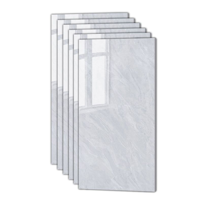 Square Ceramic Polished Straight Edge Singular Tile Marble Look Bathroom Wall