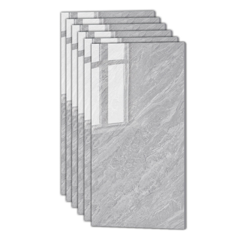 Square Ceramic Polished Straight Edge Singular Tile Marble Look Bathroom Wall