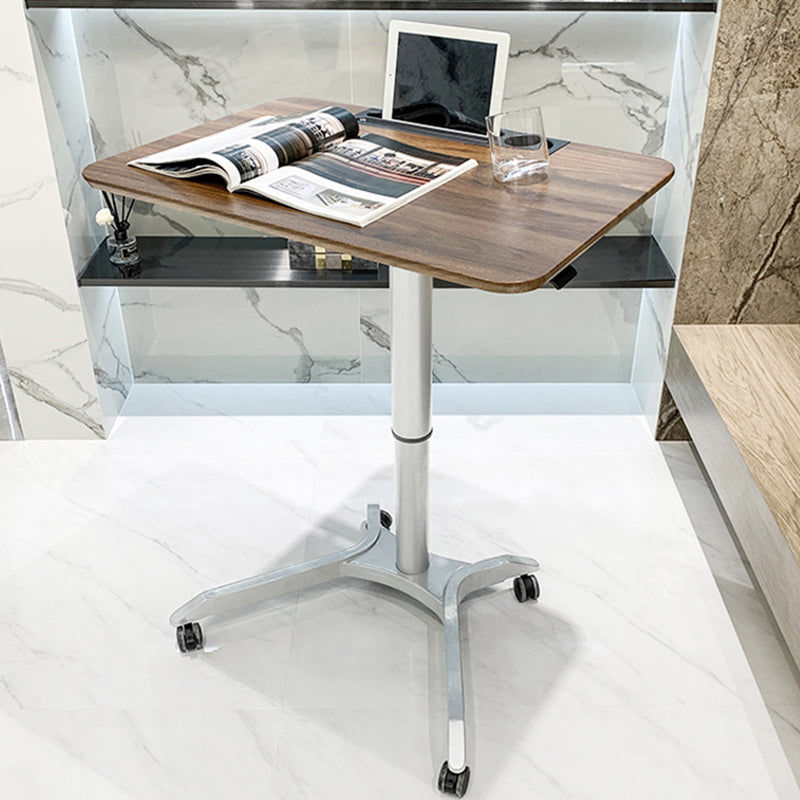 Rectangular Shaped Office Task Desk Wood Writing Desk with Wheels for Home