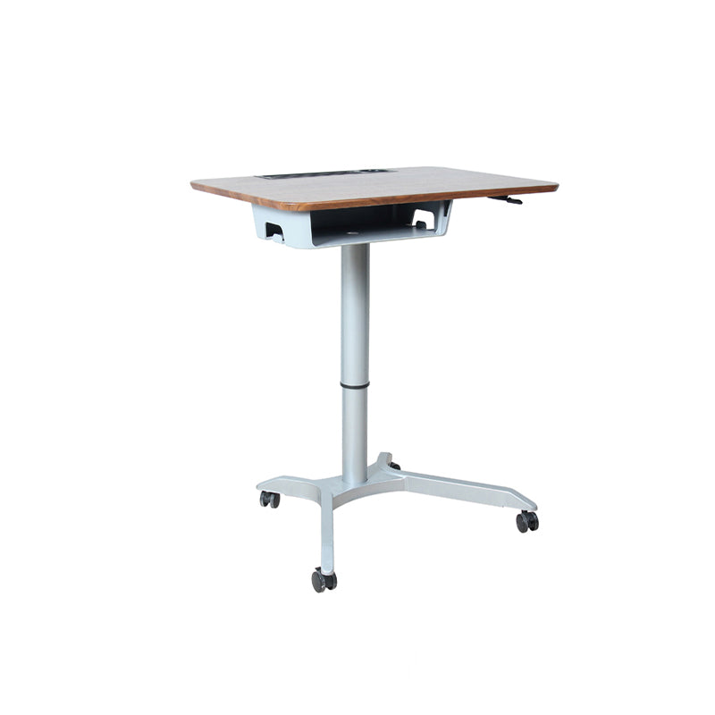 Rectangular Shaped Office Task Desk Wood Writing Desk with Wheels for Home