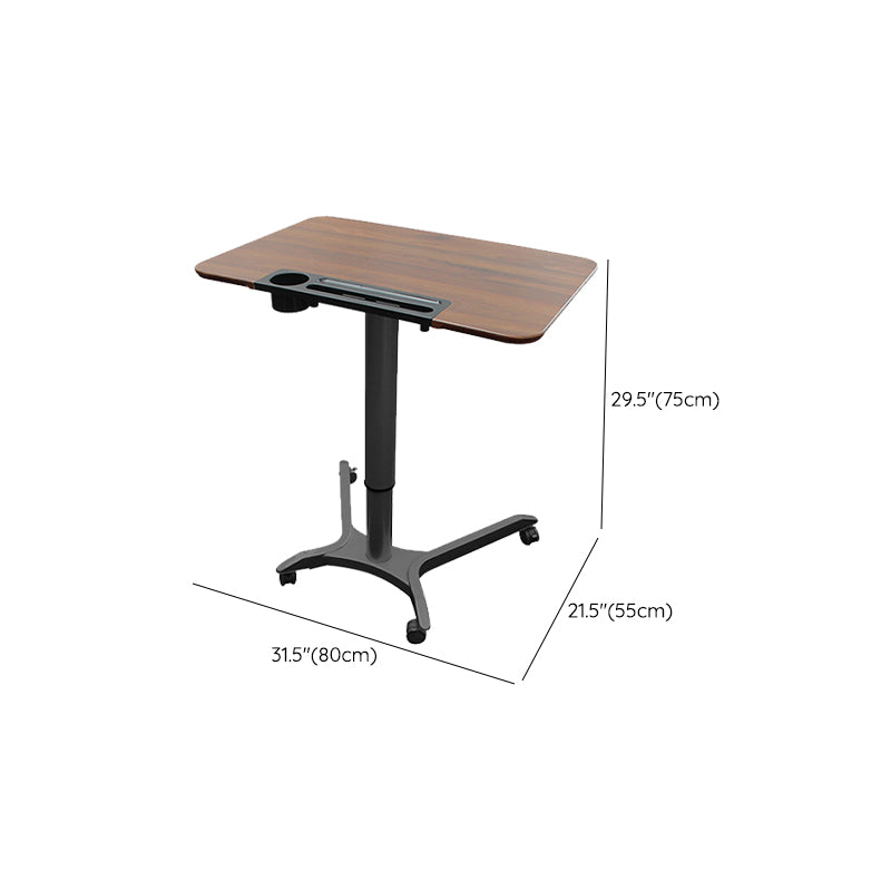 Rectangular Shaped Office Task Desk Wood Writing Desk with Wheels for Home