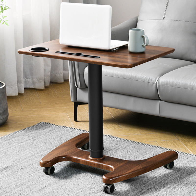 Rectangular Shaped Office Task Desk Wood Writing Desks with Wheels for Home