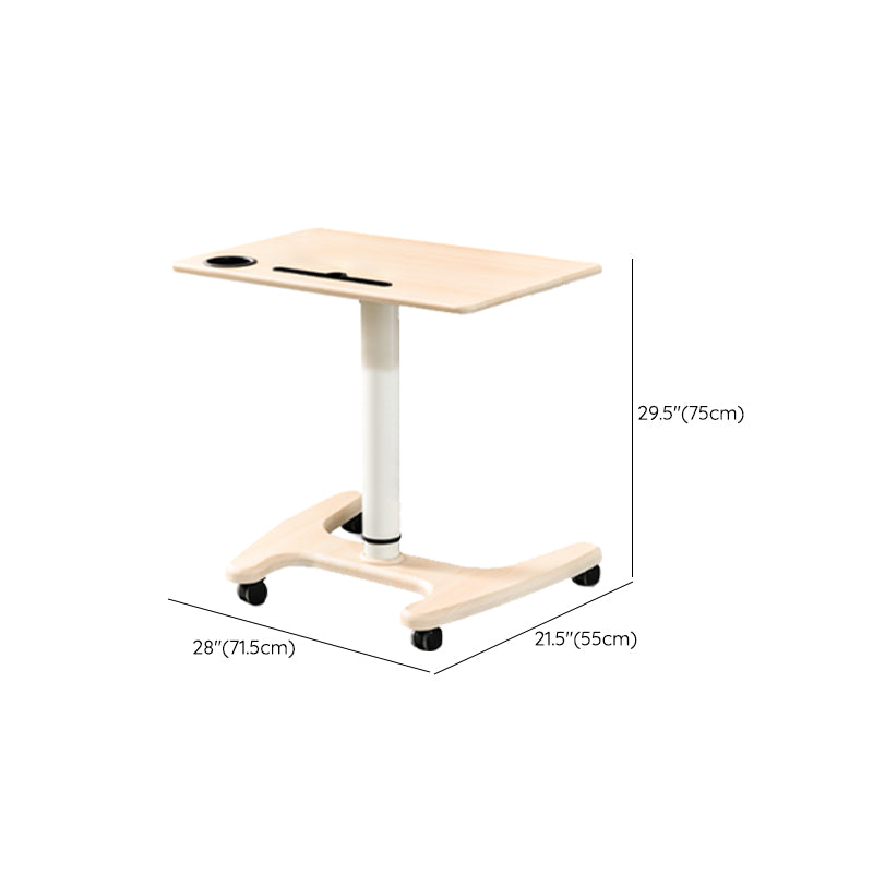 Rectangular Shaped Office Task Desk Wood Writing Desks with Wheels for Home