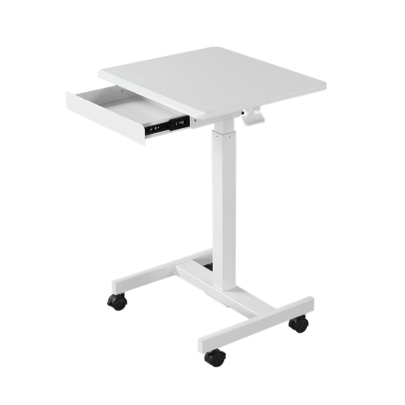 Rectangular Shaped Collapsible Laptop Tables Wood Writing Desk in Black/White