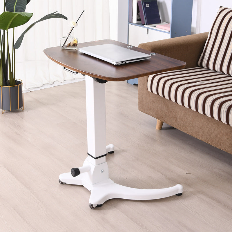 Rectangular Shaped Collapsible Laptop Table Wood Writing Desk in White/Brown/Natural