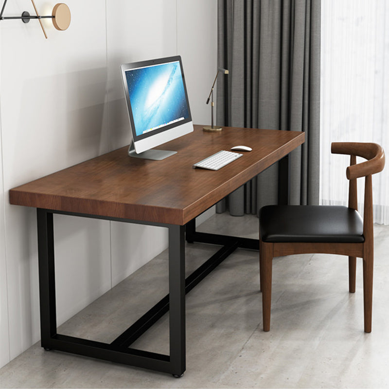 Modern Solid Wood Computer Desk Rectangular Shape Task Desks with Legs for Home