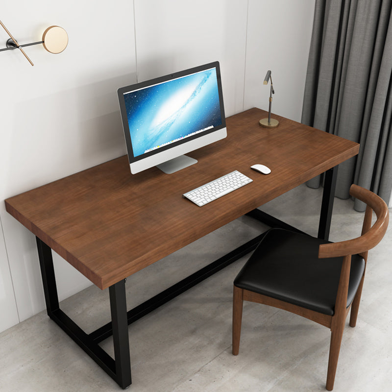 Modern Solid Wood Computer Desk Rectangular Shape Task Desks with Legs for Home