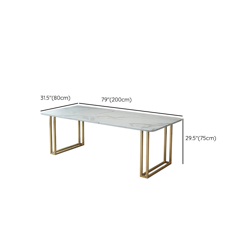 Rectangular Shaped Office Working Table Stone Writing Desk in Grey