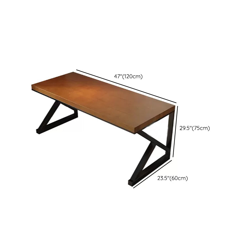 Solid Wood Rectangular Gaming Desk Sled Base 29.32-inch Tall Computer Desk