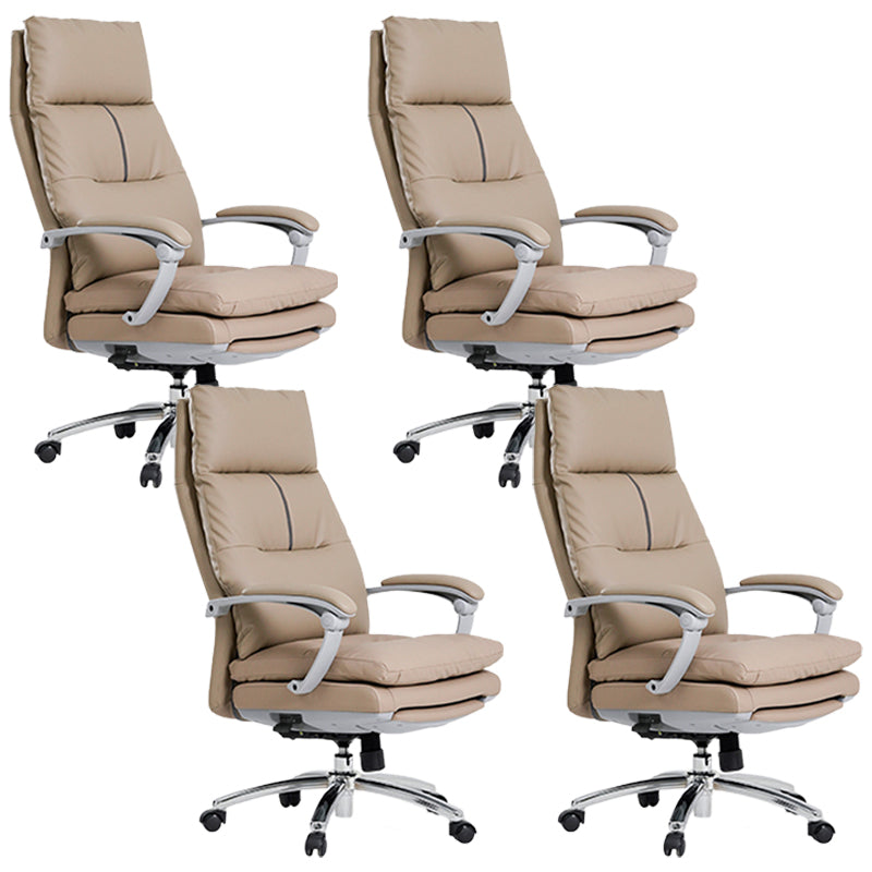 Modern Chair Leather Adjustable Seat Height Swivel Chair with Wheels