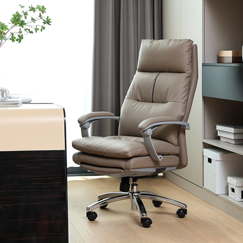 Modern Chair Leather Adjustable Seat Height Swivel Chair with Wheels