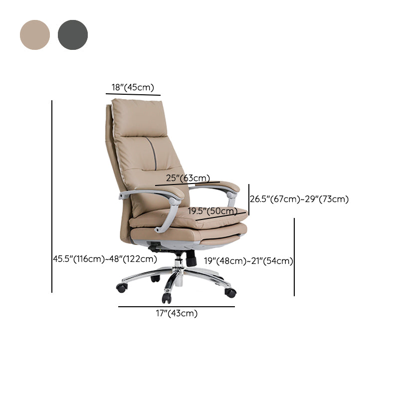 Modern Chair Leather Adjustable Seat Height Swivel Chair with Wheels