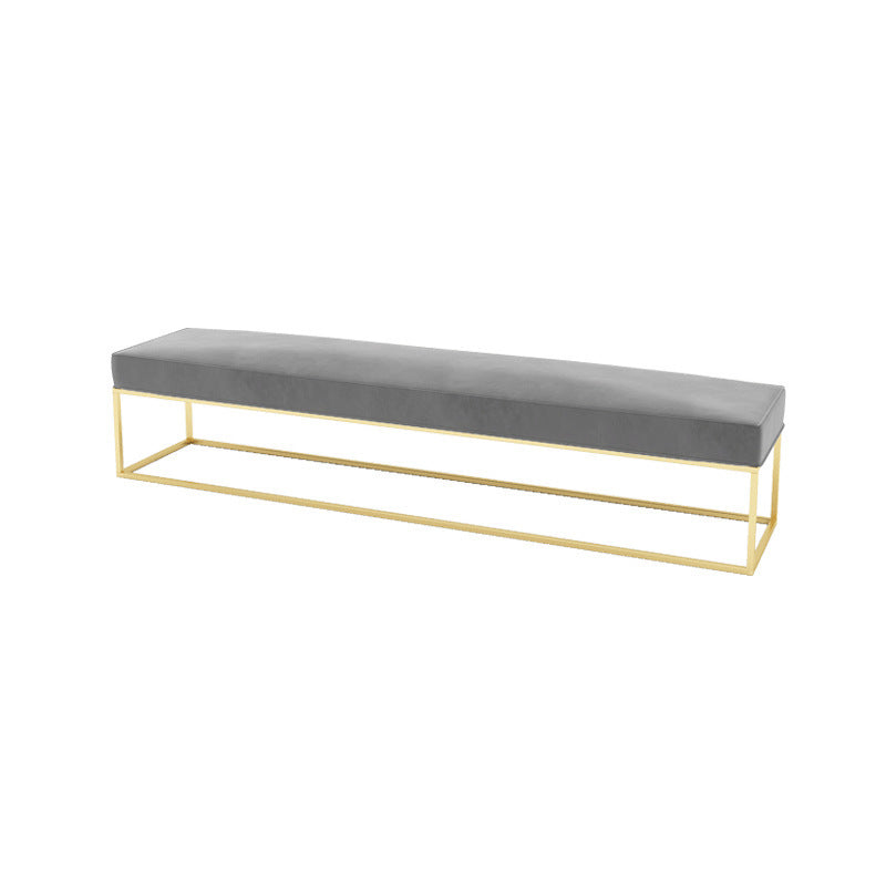 Contemporary Entryway Bench Cushioned Metal Seating Bench , 14" W