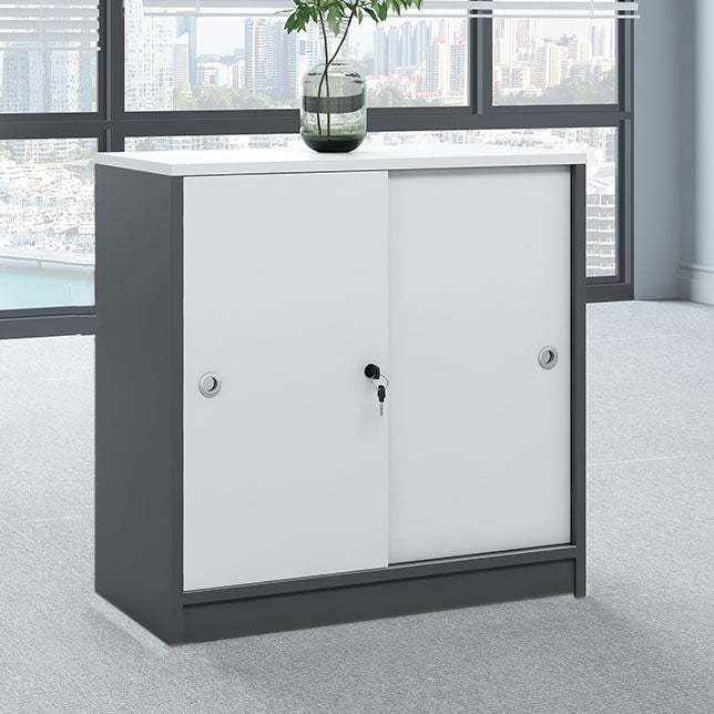 Scandinavian Cabinet Wood with Lock and Storage Filing Cabinet