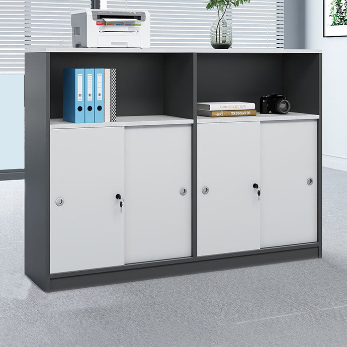 Scandinavian Cabinet Wood with Lock and Storage Filing Cabinet