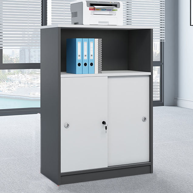 Scandinavian Cabinet Wood with Lock and Storage Filing Cabinet