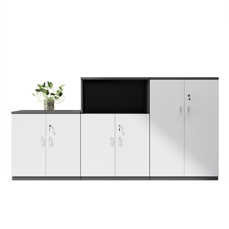 Nordic Style File Cabinet Wooden Frame Lock Storage Filing Cabinet