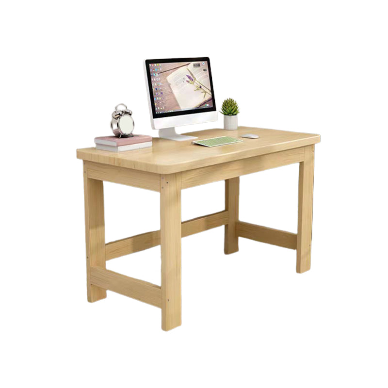 Natural Child Desk and Chair Modern Home Kids Writing Desk in Pine Wood