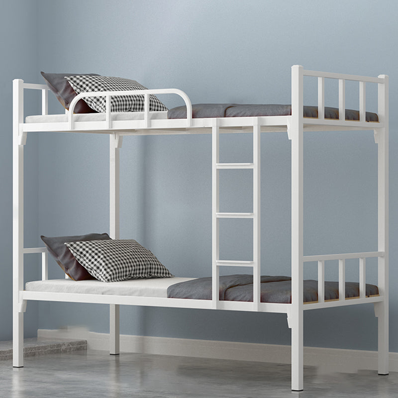 Scandinavian Metal Standard Bunk Bed Black/ White Kid Bed with Stairway