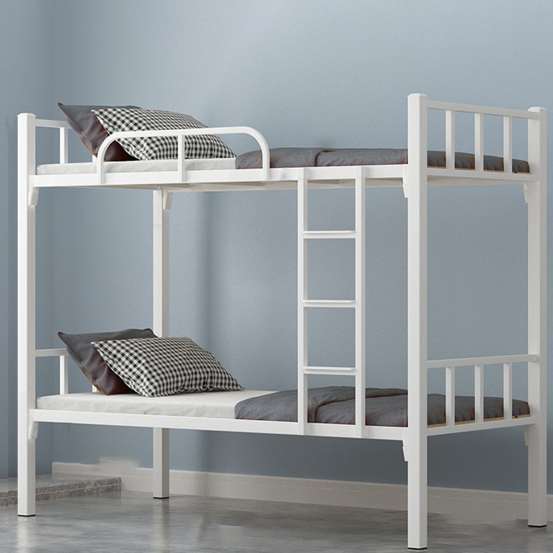 Scandinavian Metal Standard Bunk Bed Black/ White Kid Bed with Stairway