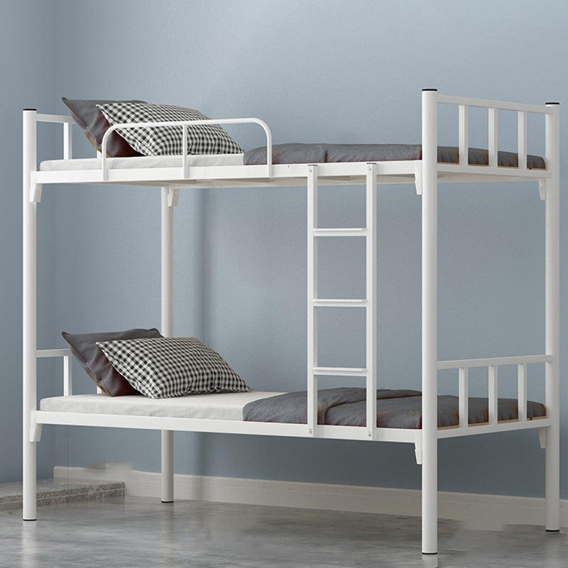 Scandinavian Metal Standard Bunk Bed Black/ White Kid Bed with Stairway