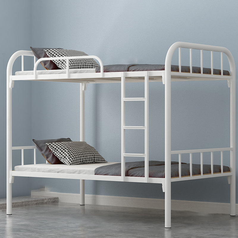 Scandinavian Metal Standard Bunk Bed Black/ White Kid Bed with Stairway