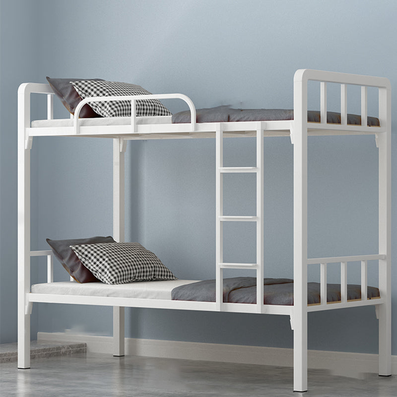 Scandinavian Metal Standard Bunk Bed Black/ White Kid Bed with Stairway