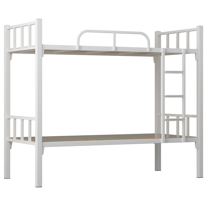 Scandinavian Metal Standard Bunk Bed Black/ White Kid Bed with Stairway