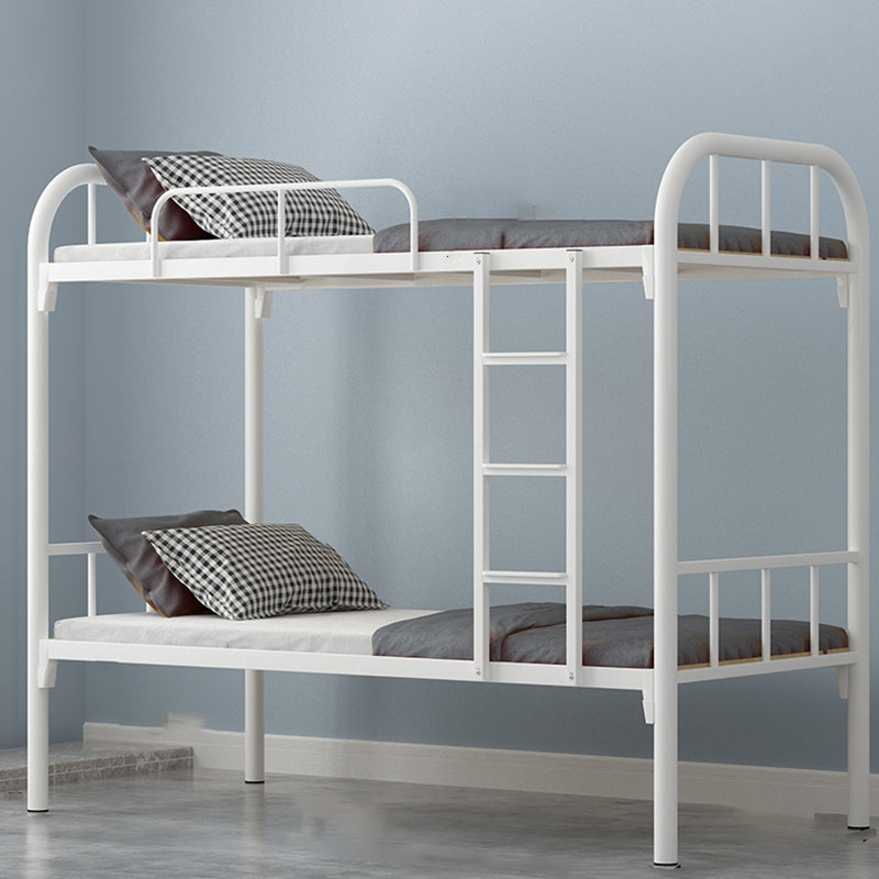 Scandinavian Metal Standard Bunk Bed Black/ White Kid Bed with Stairway