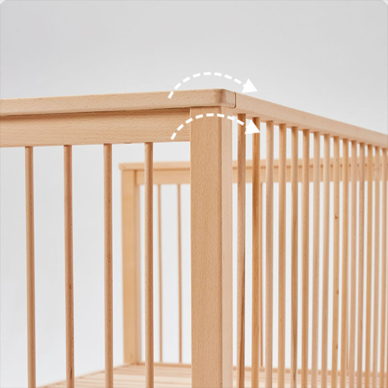 Farmhouse / Country Beech Washed Natural with Guardrail Nursery Bed