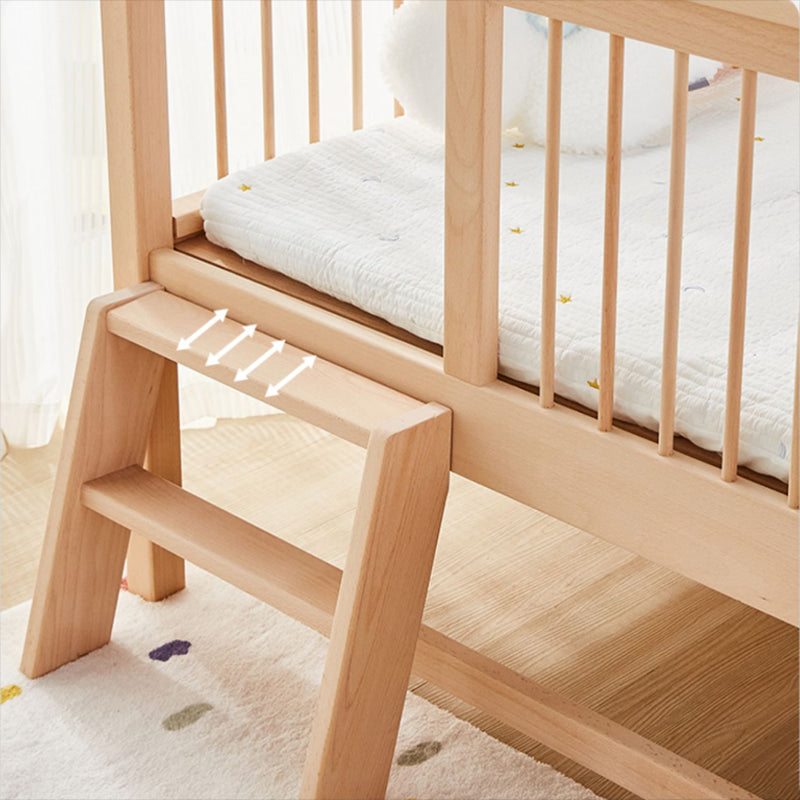 Farmhouse / Country Beech Washed Natural with Guardrail Nursery Bed