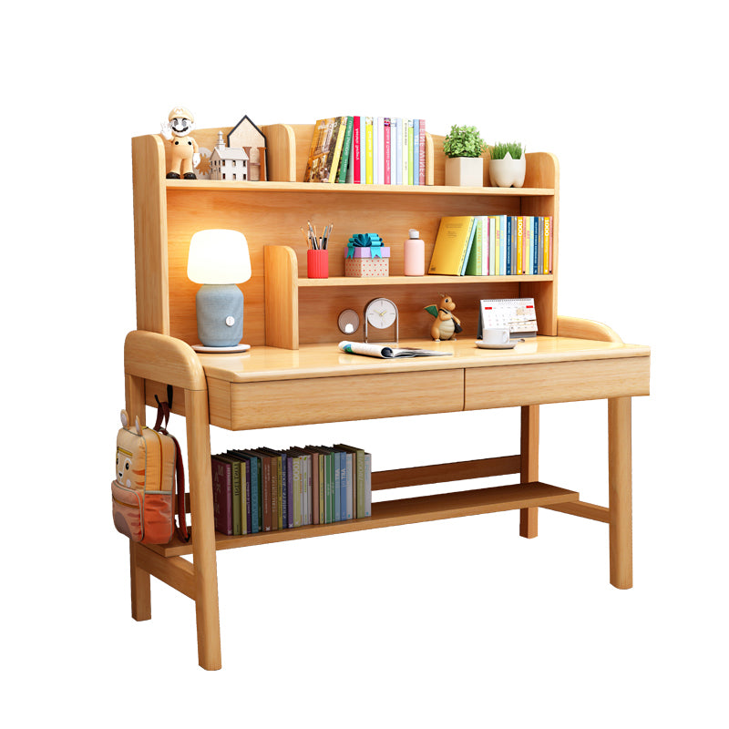 Light Children's Desk Adjustable Study Desk with Storage Shelves