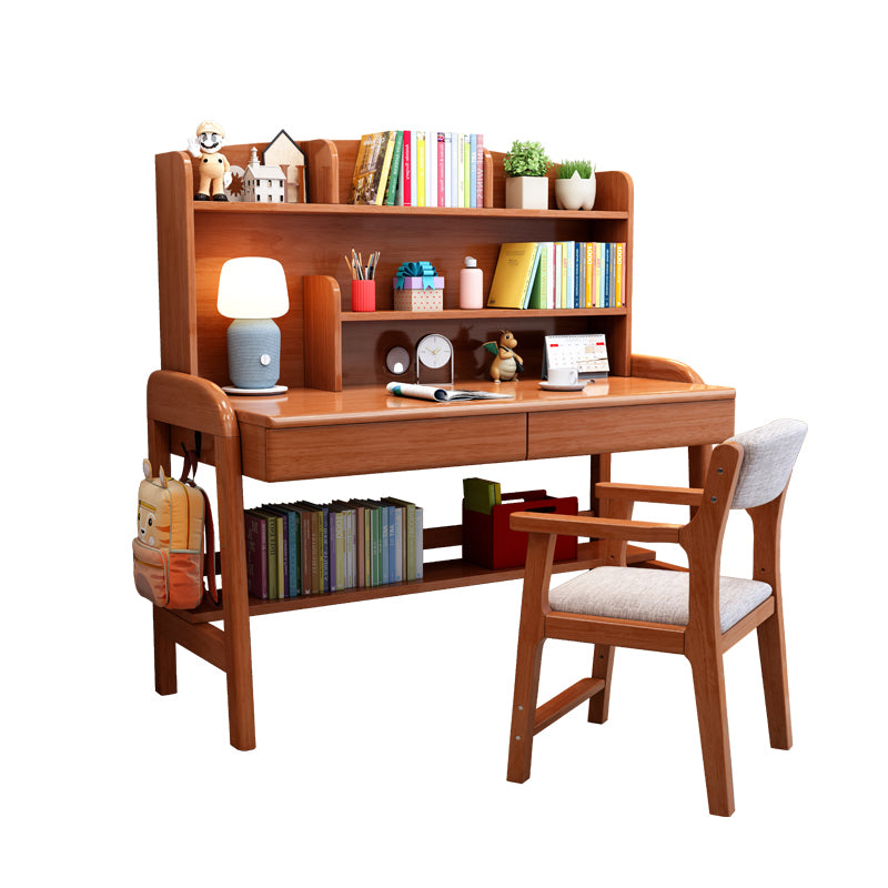 Light Children's Desk Adjustable Study Desk with Storage Shelves